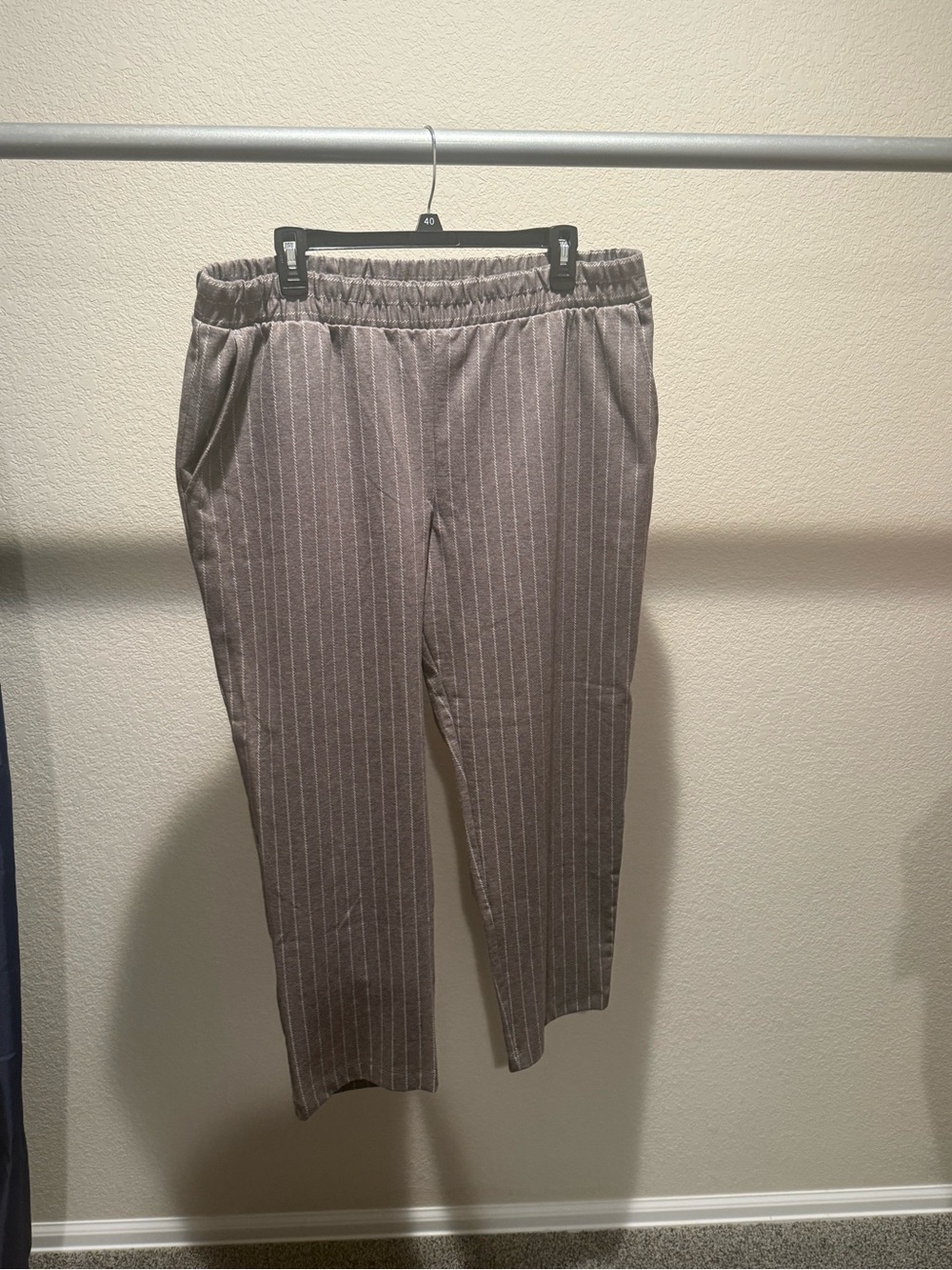 a new day Women's Pinstripe Ankle Pants - Gray